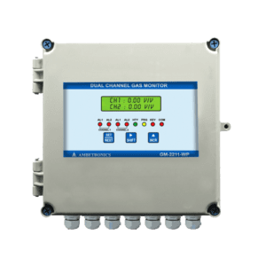Dual Channel Gas Monitoring System detecting Oxygen gas, Toxic gas, combustible gas