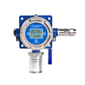 2 wire loop gas transmitter and gas leak detector, gas leak detection transmitter, gas detector monitoring system, oxygen gas detector, oxygen gas sensor, 2 wire loop gas transmitter